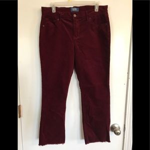 Corduroy flare ankle pants